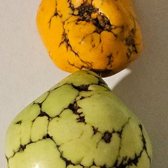 Dyed Howlite Nugget Statement Choker Bull Skull Star Pendant Western Boho - Picture 4 of 5